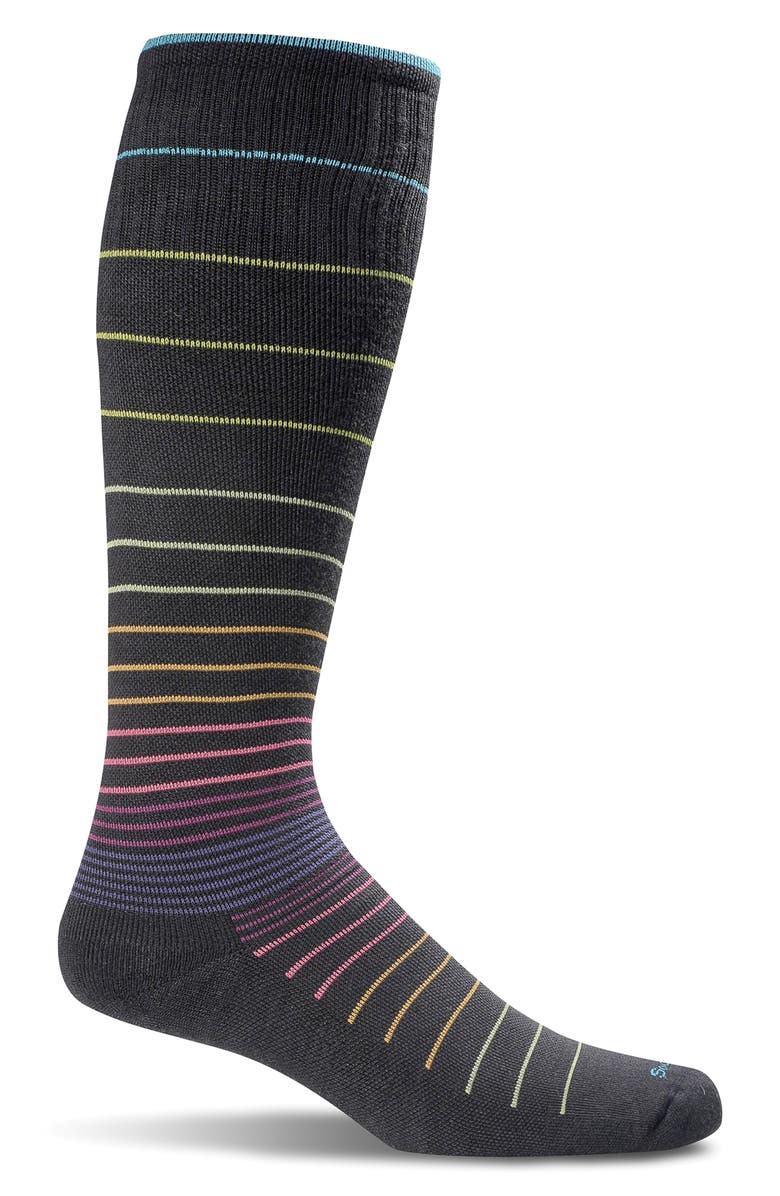 SOCKWELL Circulator Compression Socks, Alternate, color, Black Stripe