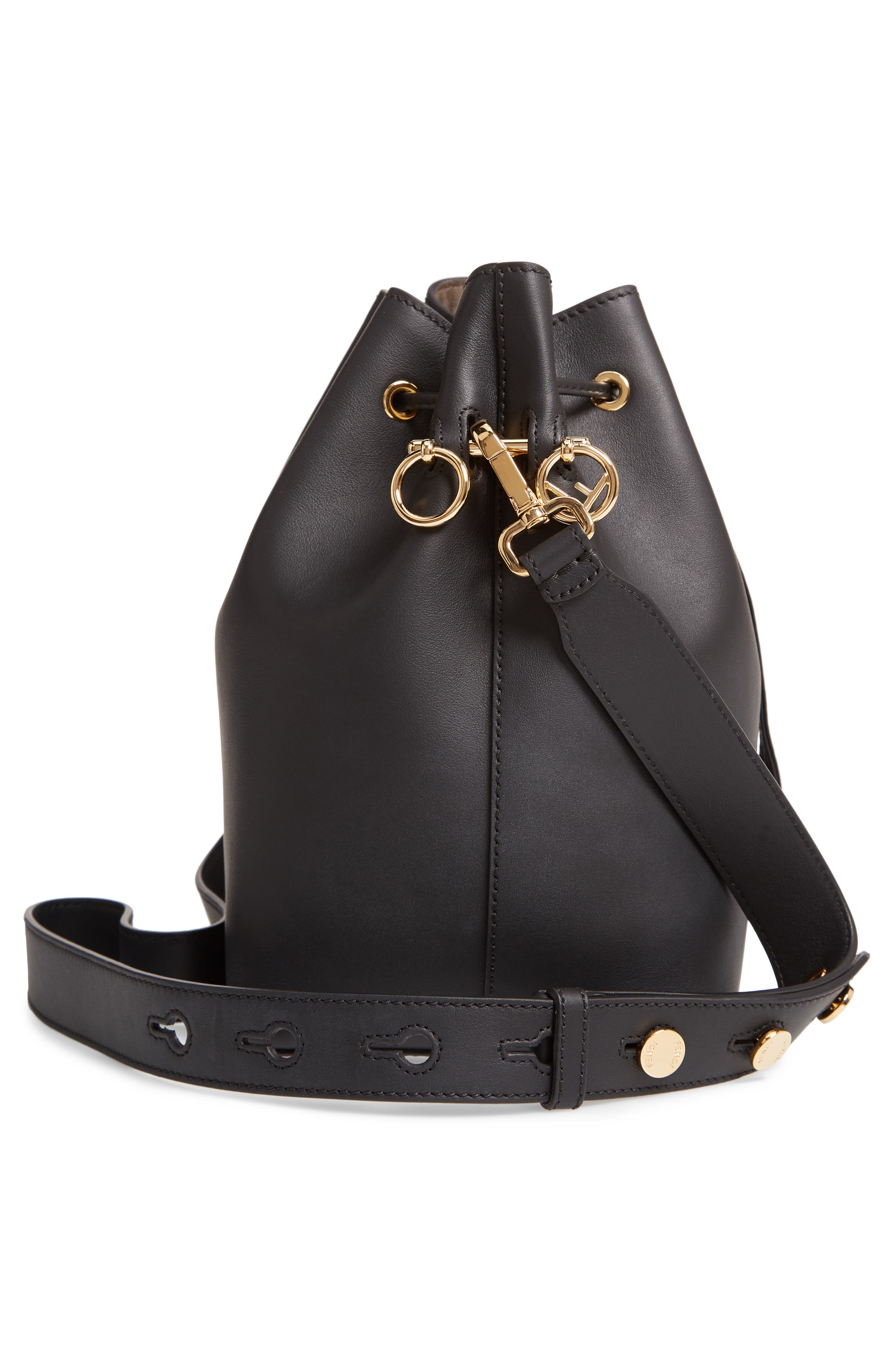 Fendi Mon Tresor Logo Bucket Bag, Alternate, color, 