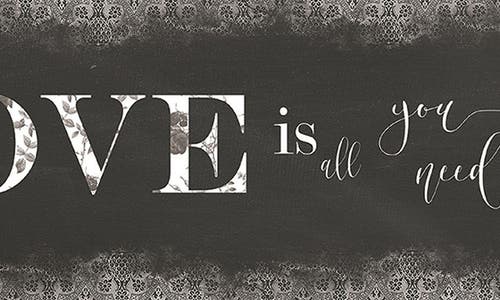 J&v Textiles J And V Textiles Antifatigue Love Kitchen Mat In Red