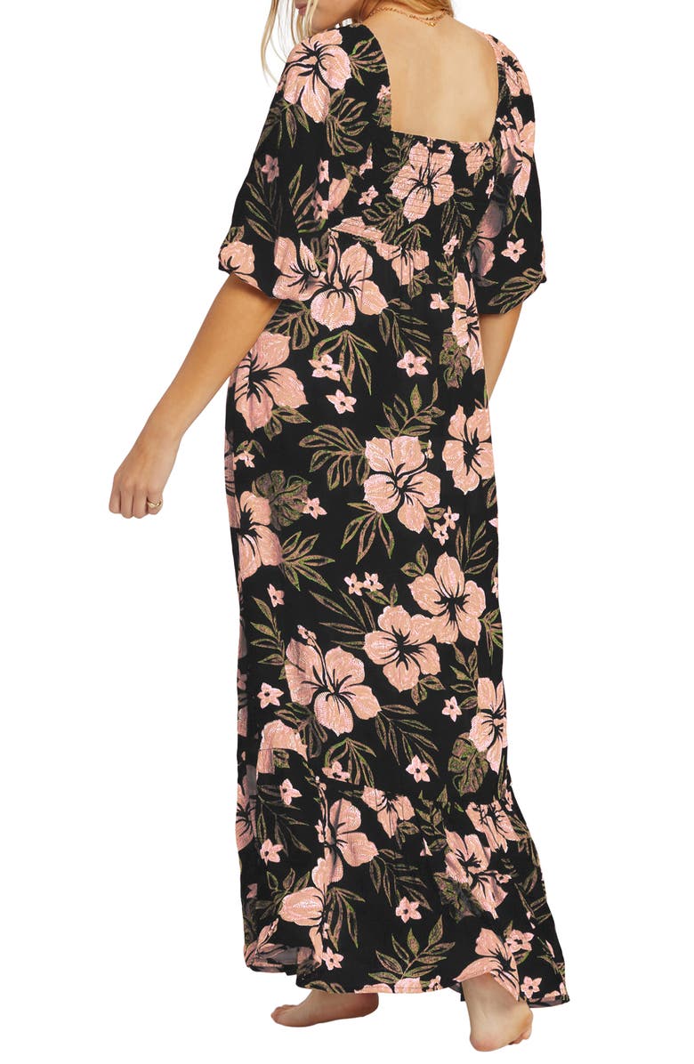 Billabong Full Bloom Smocked Maxi Dress, Alternate, color, 