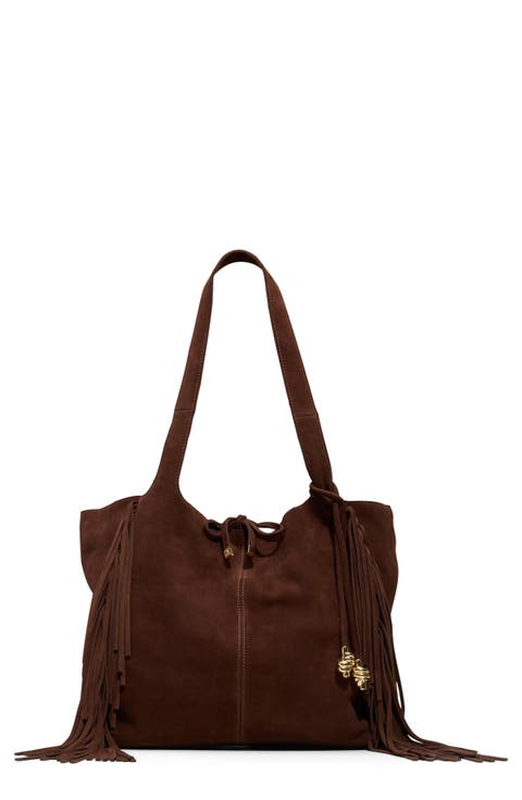 Arrow Suede Tote