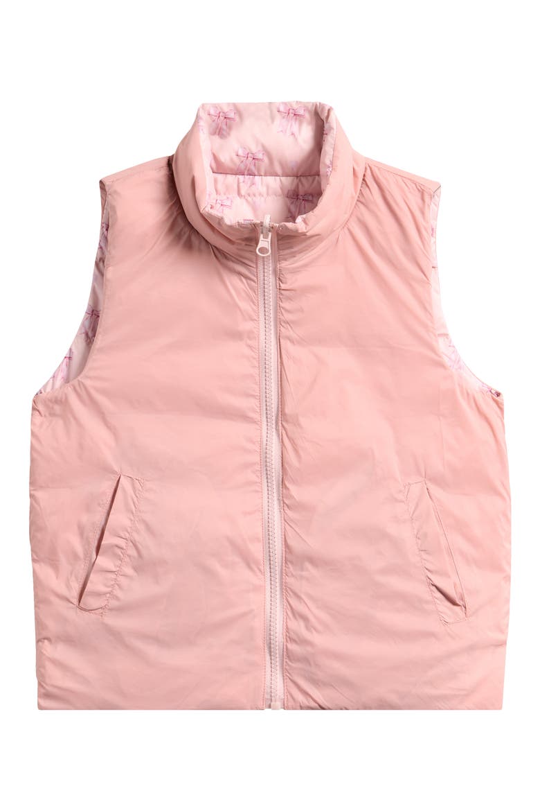 Kids' Casey Reversible Down Puffer Vest, Alternate, color, PINK