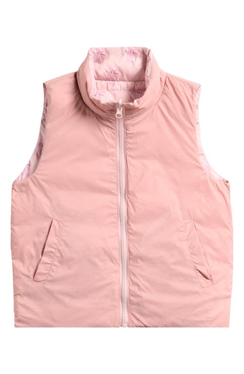 Calonie Kids' Casey Reversible Down Puffer Vest In Pink