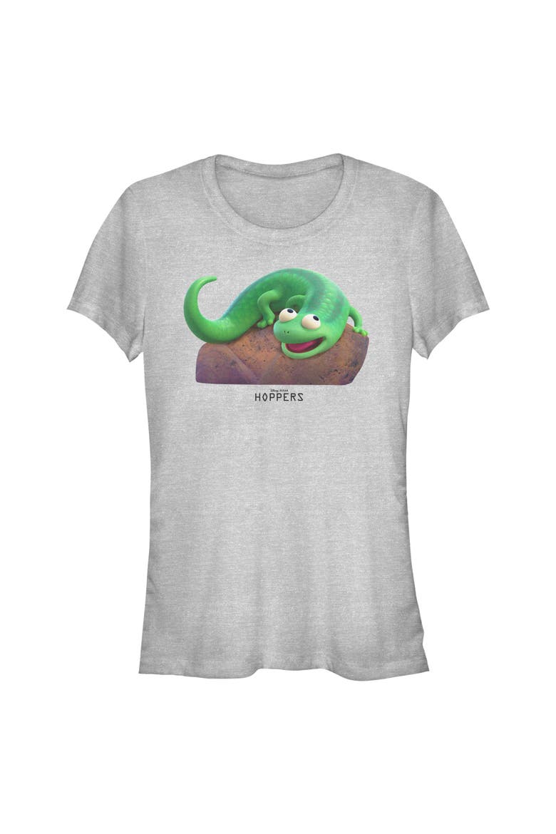 Junior's Hoppers Tom Lizard on a Rock  Graphic T-Shirt, Main, color, Athletic Heather
