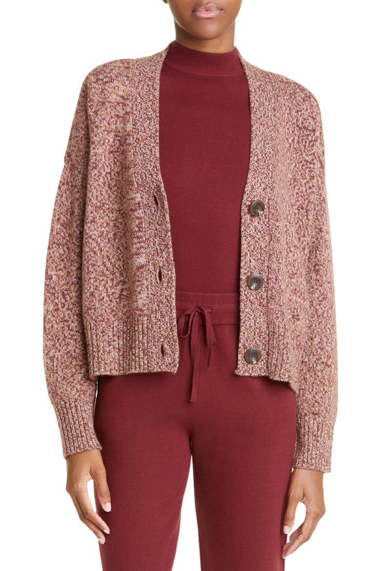Marled Oversize Cardigan, Main, color, POMEGRANATE