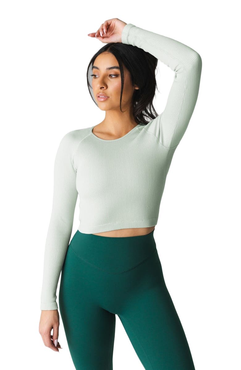 Vitality Synergy Open Back Long Sleeve, Alternate, color, Mint