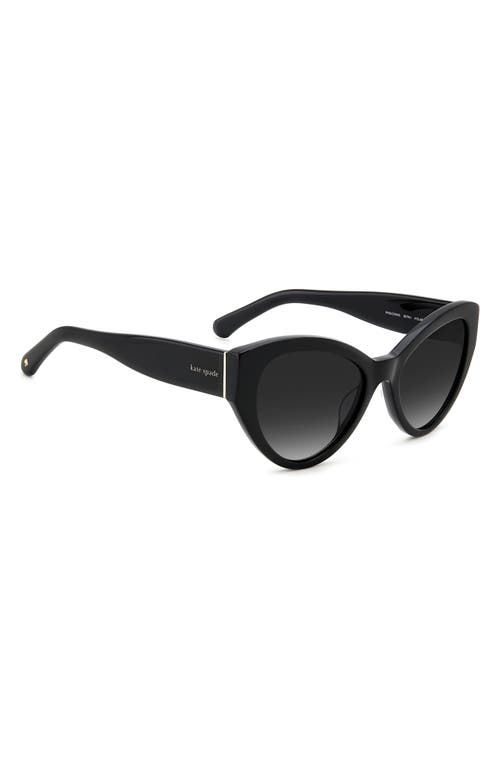 Kate Spade New York Paisleigh 55mm Gradient Cat Eye Sunglasses In Black