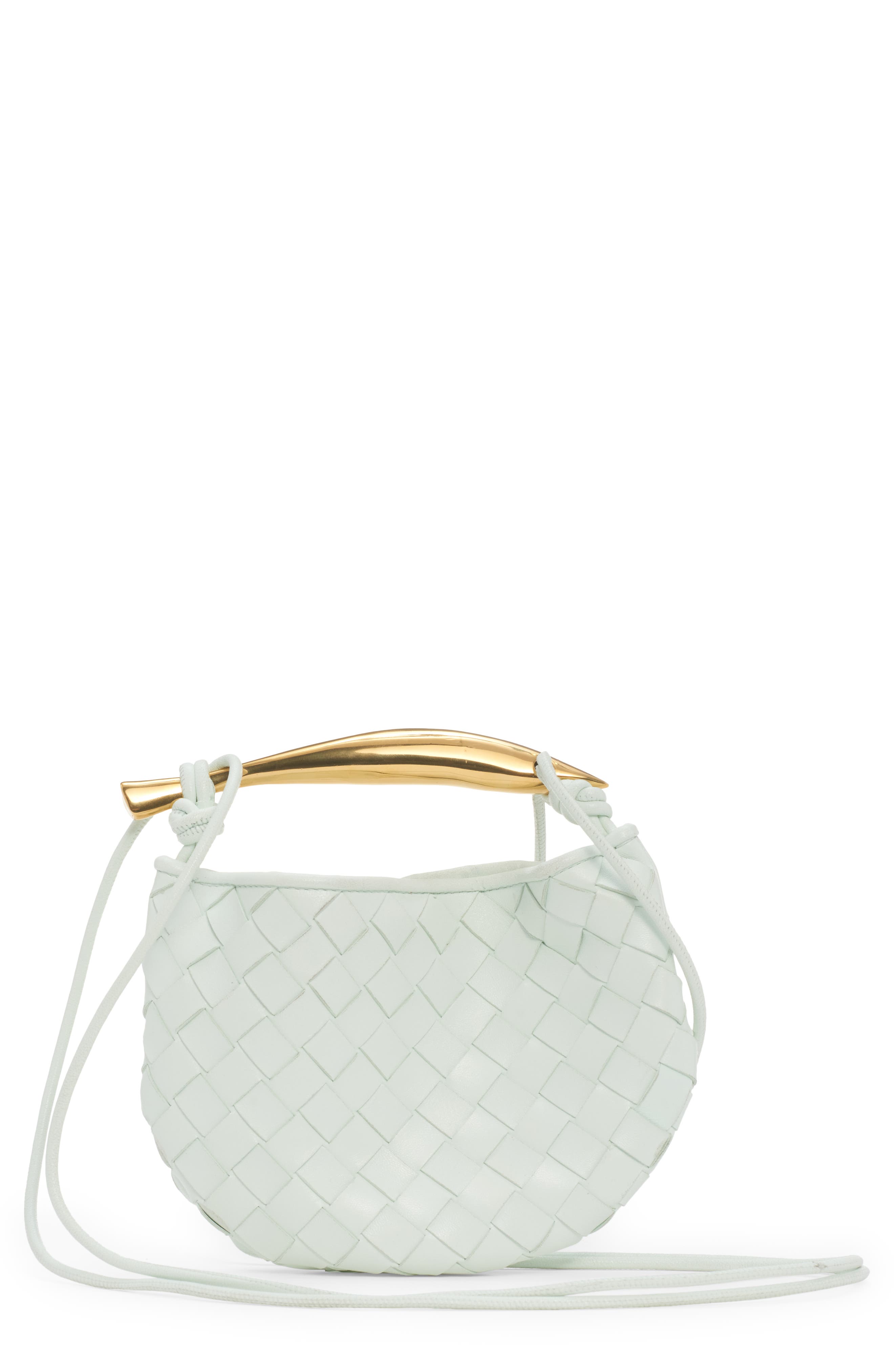 Bottega Veneta Sardine Intrecciato Crossbody Bag, Main, color, 9104 Chalk-M Brass