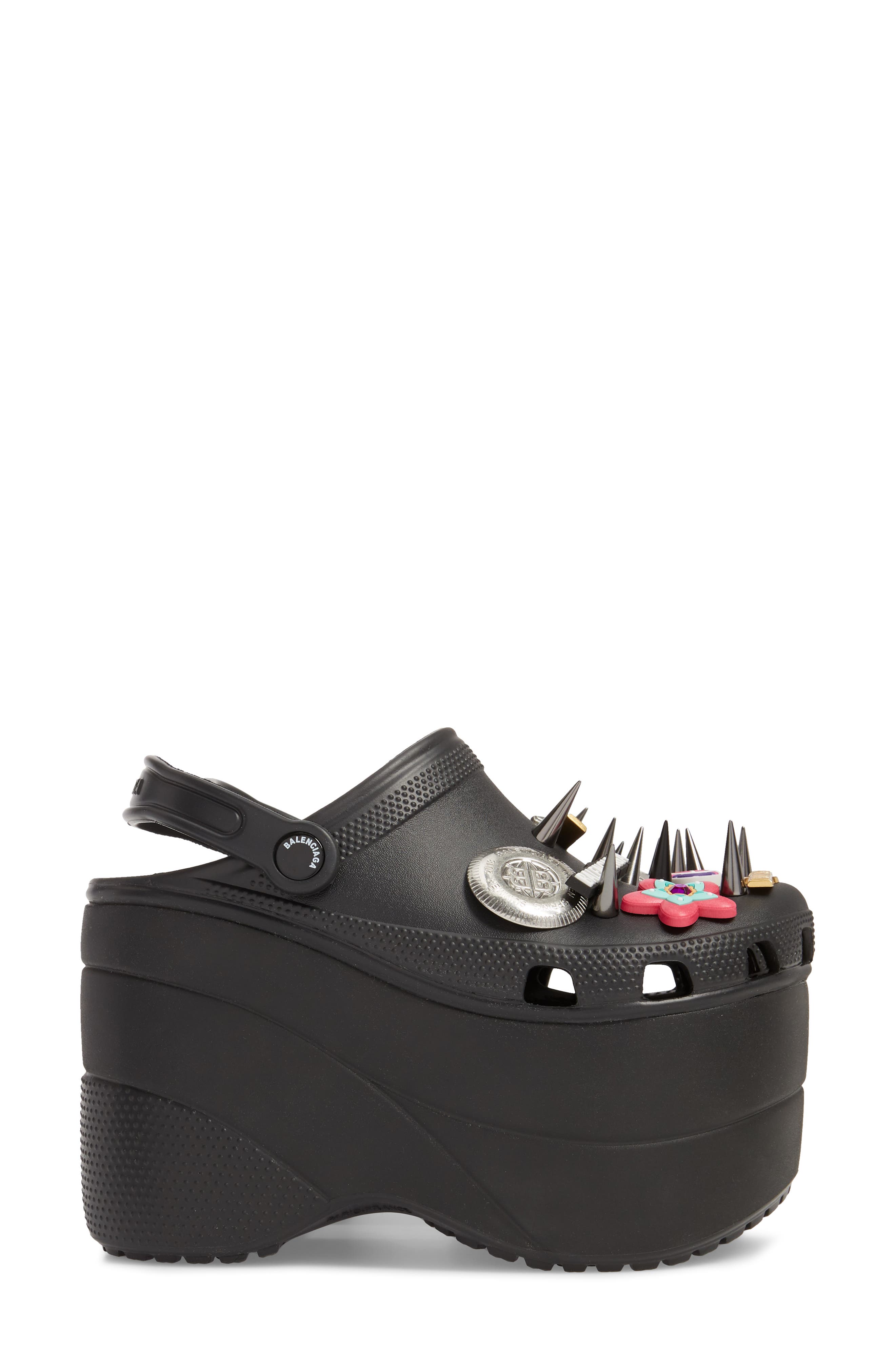 Balenciaga Foam Embellished Platform Clog, Alternate, color, 