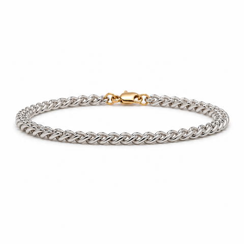 Quinn Sterling Silver Curb Chain Bracelet