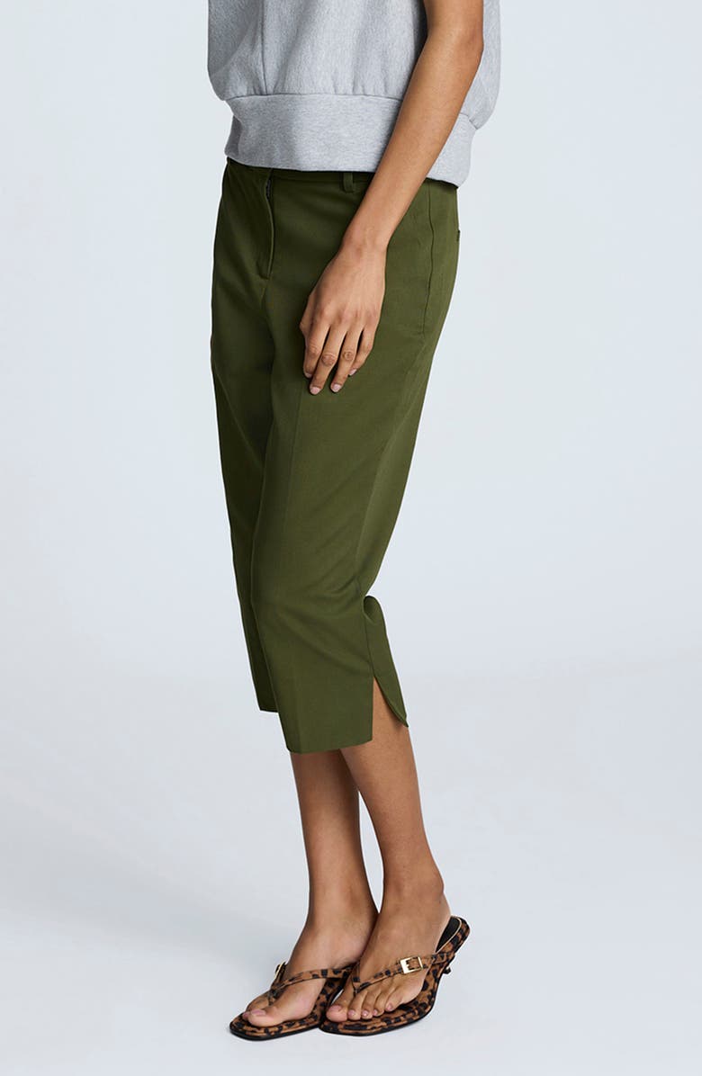 Kenneth Cole Twill Pedal Pusher Pants, Alternate, color, Dark Camo Green