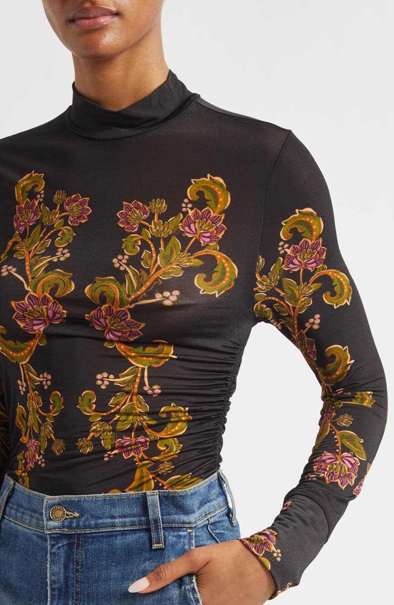 FARM Rio Ravenala Mock Neck Jersey Top, Alternate, color,