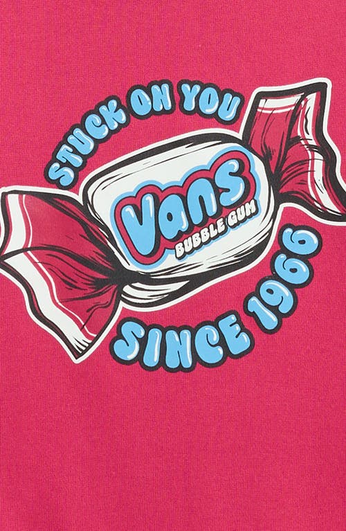 Vans Kids' Stuck On Cotton Blend Crewneck Sweatshirt In Red