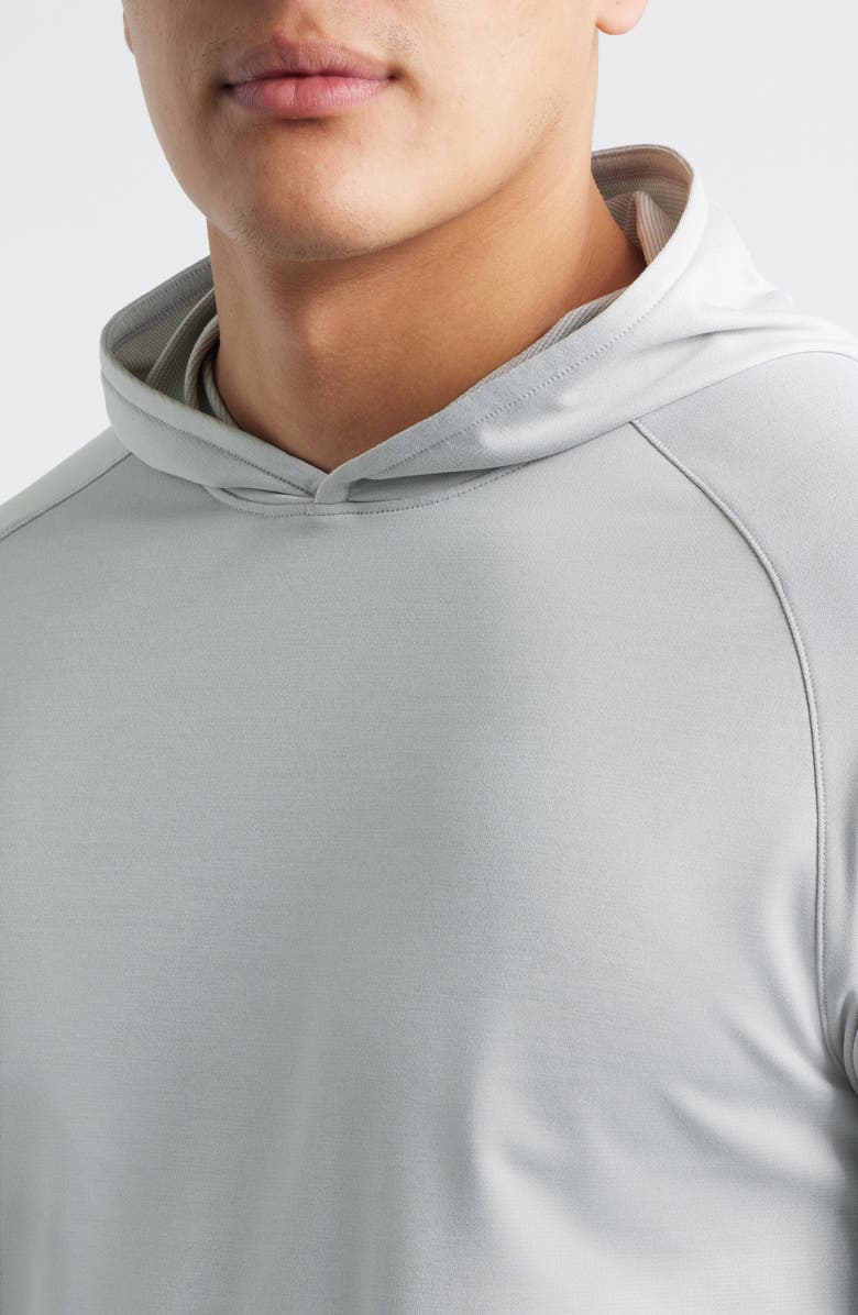 Peter Millar Pine Performance Hoodie, Alternate, color, British Grey