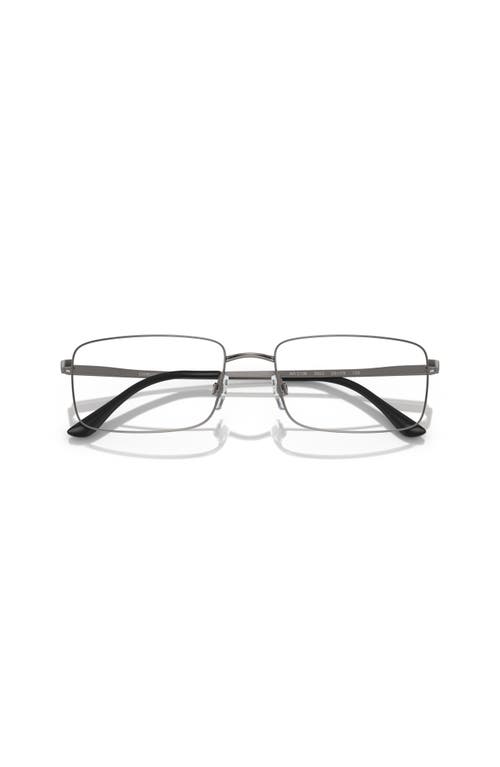 Giorgio Armani 59mm Rectangle Optical Glasses In Gray