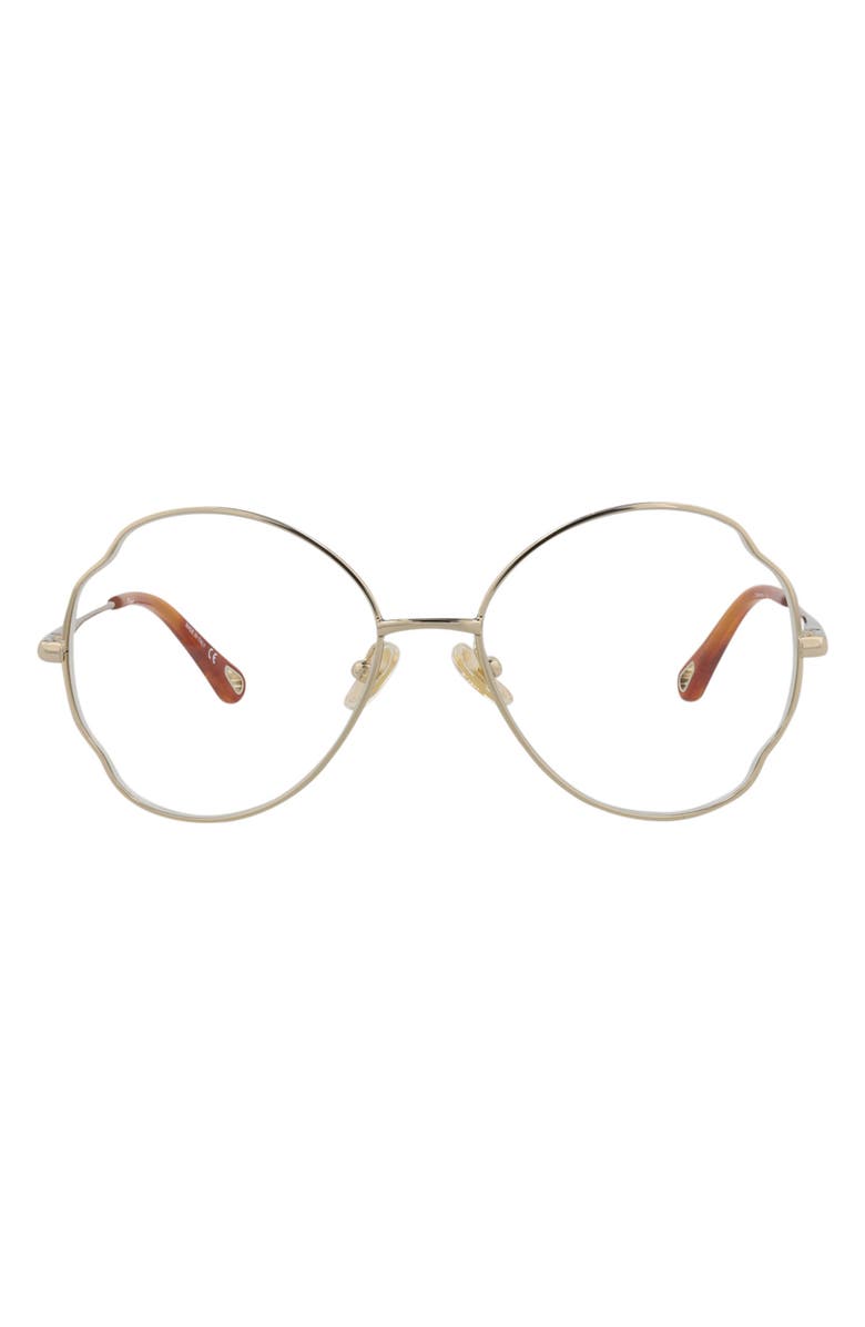 Chloé Core 53mm Round Optical Glasses, Main, color, 