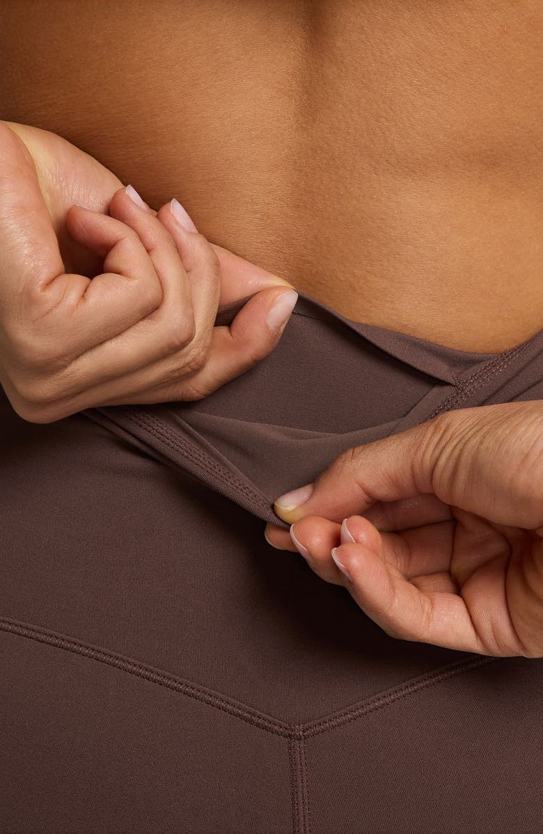 Nike Zenvy Gentle-Support High-Waisted 7/8 Leggings, Alternate, color, Fauna Brown/ Black