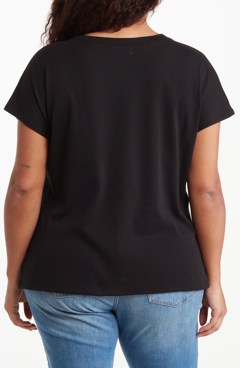 NORDSTROM RACK Satin Pocket T-Shirt, Alternate, color, 