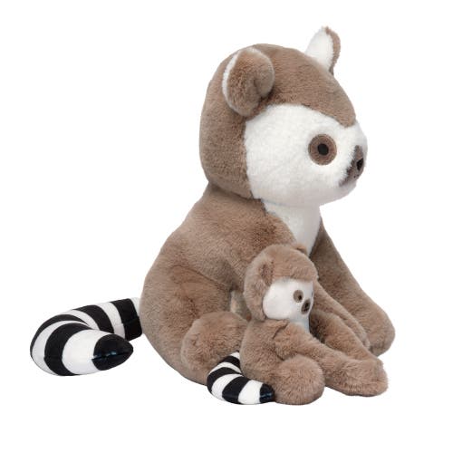 Lambs & Ivy Enchanted Safari Plush Stuffed Animal Lemurs/monkeys- Koko & Kaylee In Brown