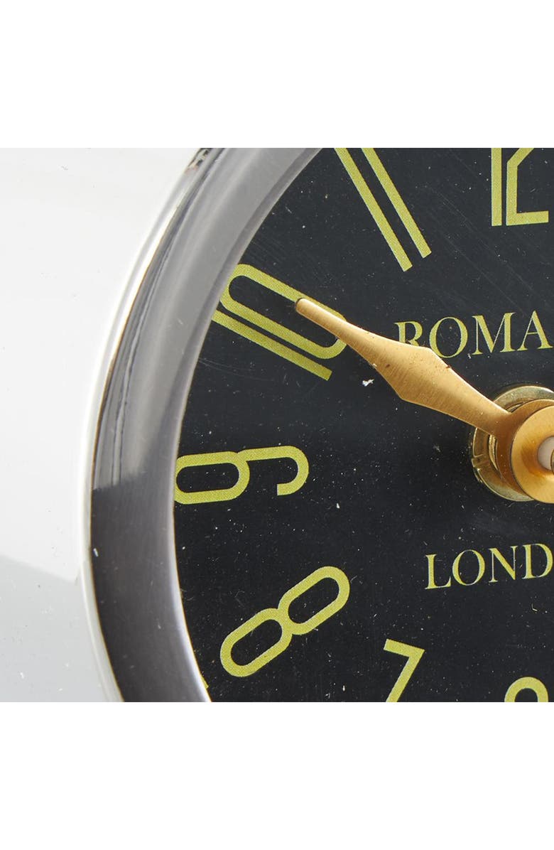 VIVIAN LUNE HOME Modern Stainless Steel Clock, Alternate, color, Silver