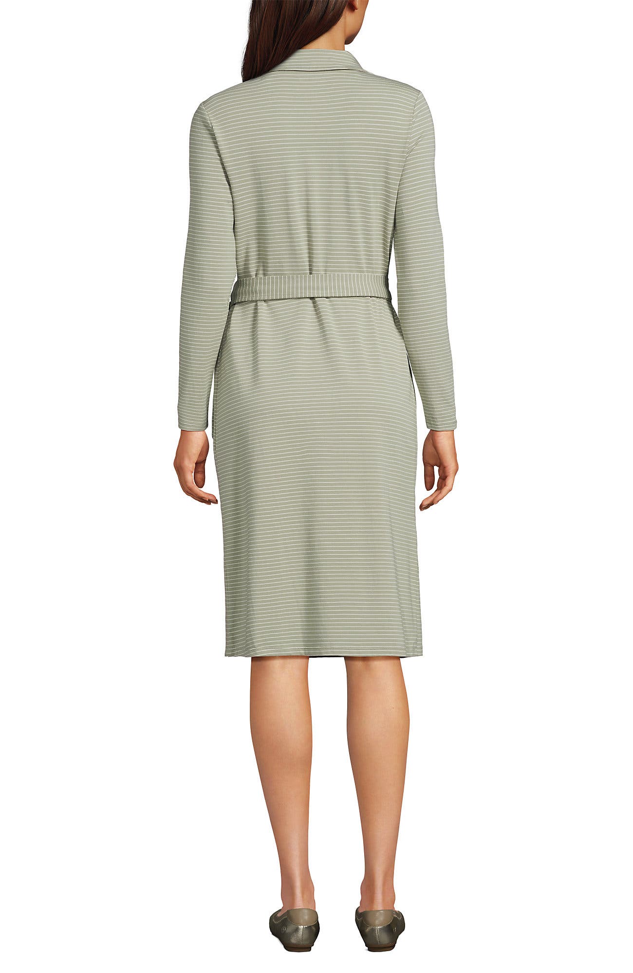 Cotton Modal Collared Wrap Dress - image 4