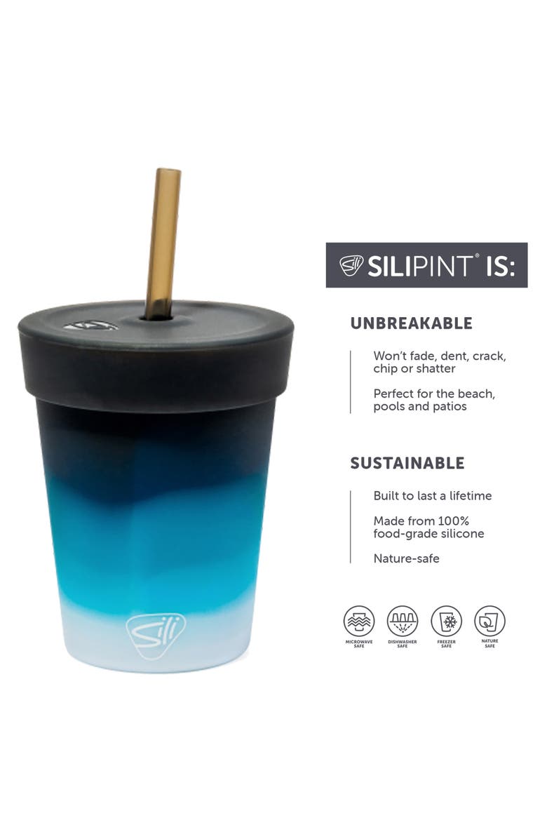Silipint Kids Straw Tumblers 8oz, 4 pk, Alternate, color, Multicolored