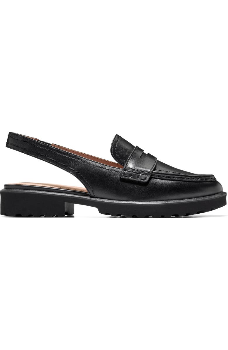 Cole Haan Gwendolyn Slingback Penny Loafer, Alternate, color, Black Leather