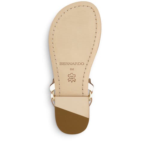 Shop Bernardo Footwear Tuni T-strap Sandal In White