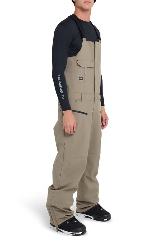 Quiksilver Utility Waterproof Snow Bib Ski Pants In Brown