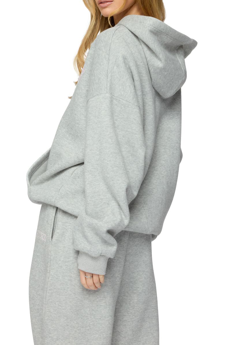 EDIKTED Lover Oversize Hoodie, Alternate, color, Gray-Melange