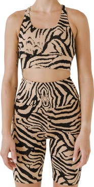Grey Lab Animal Print Crop Tank
