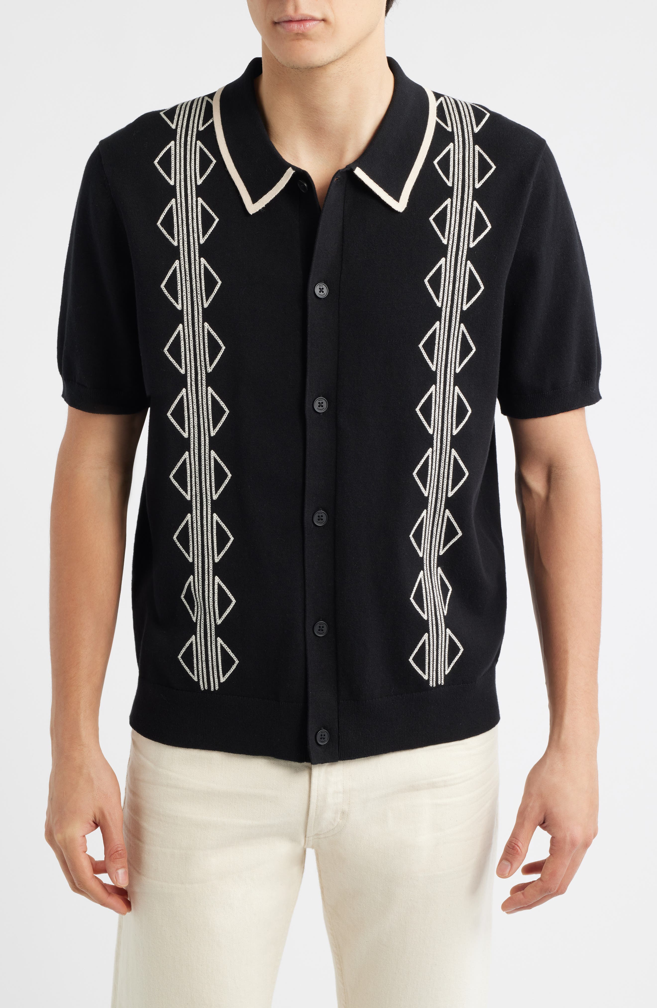 selected BLACK / ECRU