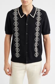 Wax London Tellaro Short Sleeve Retro Embroidered Shirt