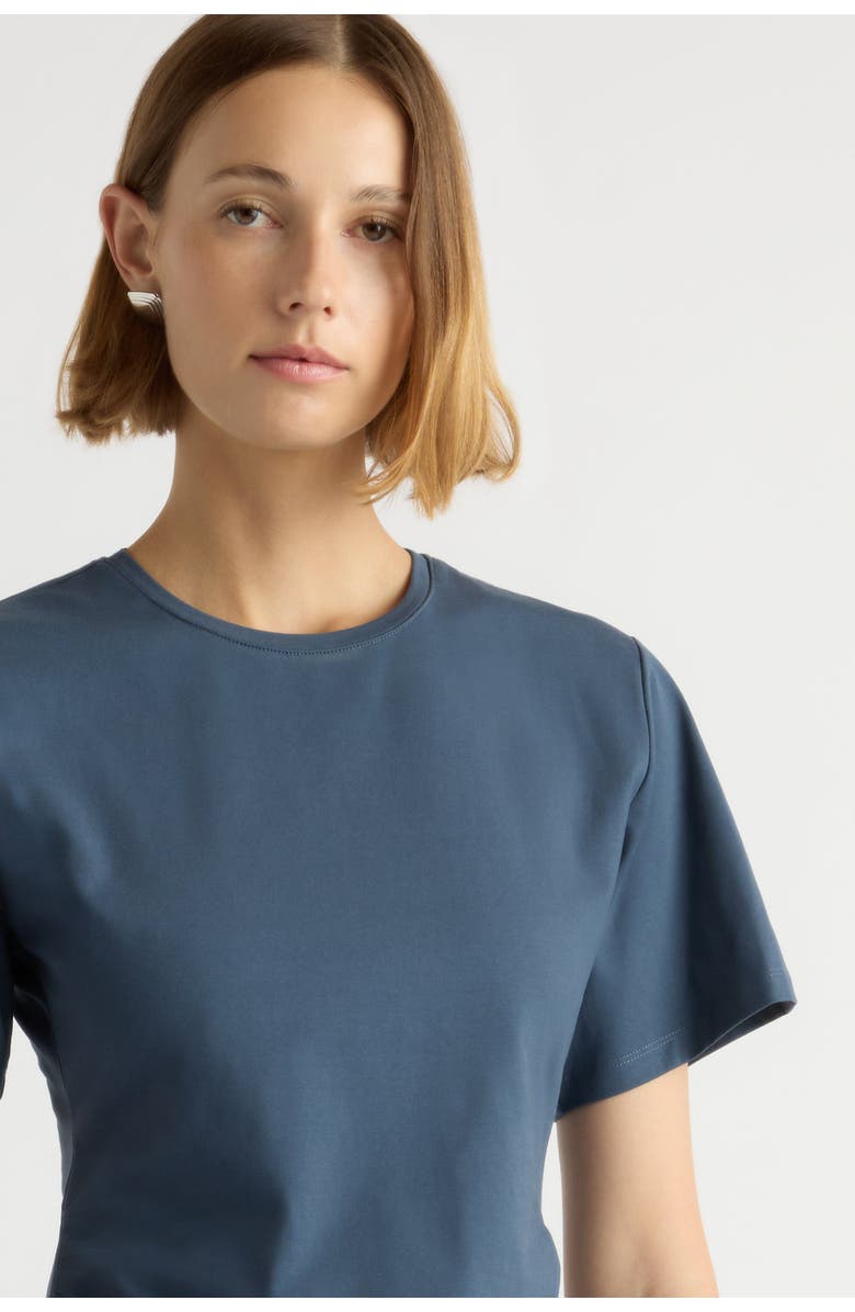 Modern Citizen Janette Front-Wrap Jersey Tee, Alternate, color, Vintage Blue