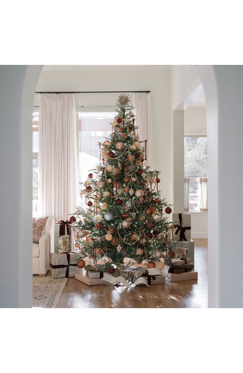 CG Hunter 4" Textured Slate Blue Glass Ornament, Alternate, color, Slate Blue With Gold Accents