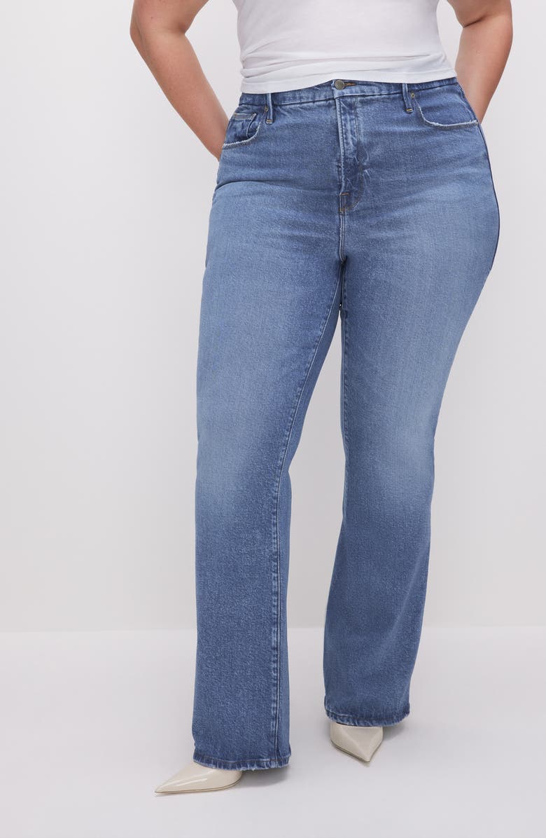 Good American Good Classic Slim Bootcut Jeans, Alternate, color, Indigo627