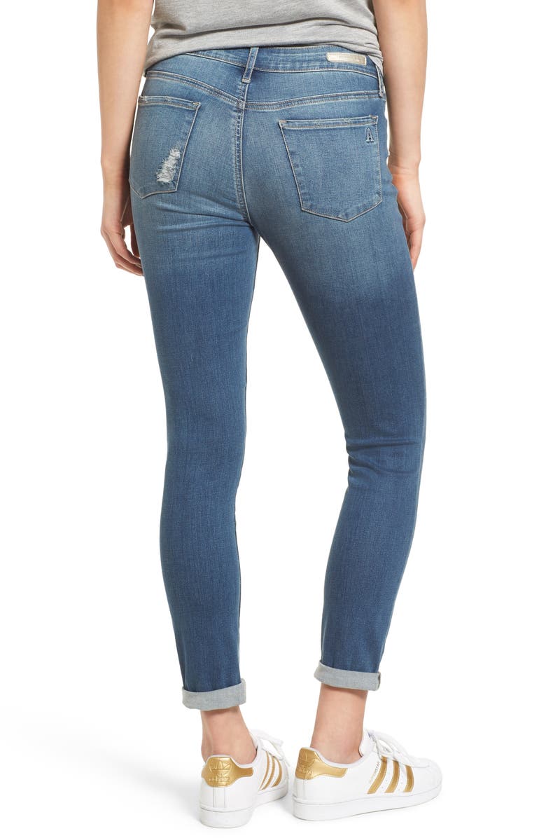 Articles of Society Karen Ripped Crop Skinny Jeans, Alternate, color, 
