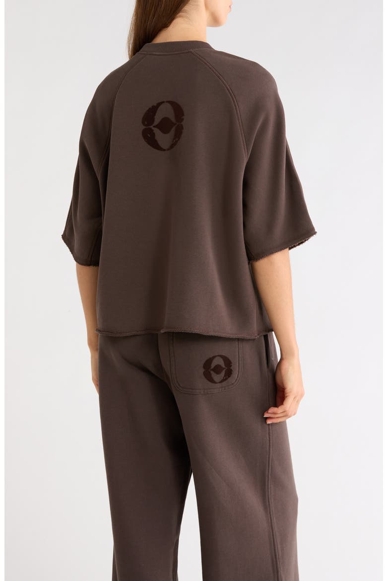 x FKA twigs Club Collective Cotton Raw Edge Top, Alternate, color, ESPRESSO