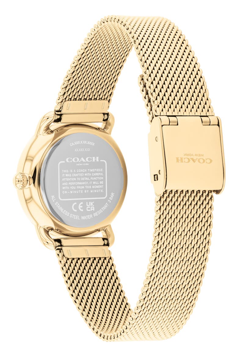 Elliot Mesh Strap Watch, 28mm, Alternate, color, GOLD
