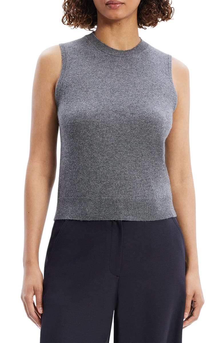 Theory Cashmere Sleeveless Sweater, Main, color, 