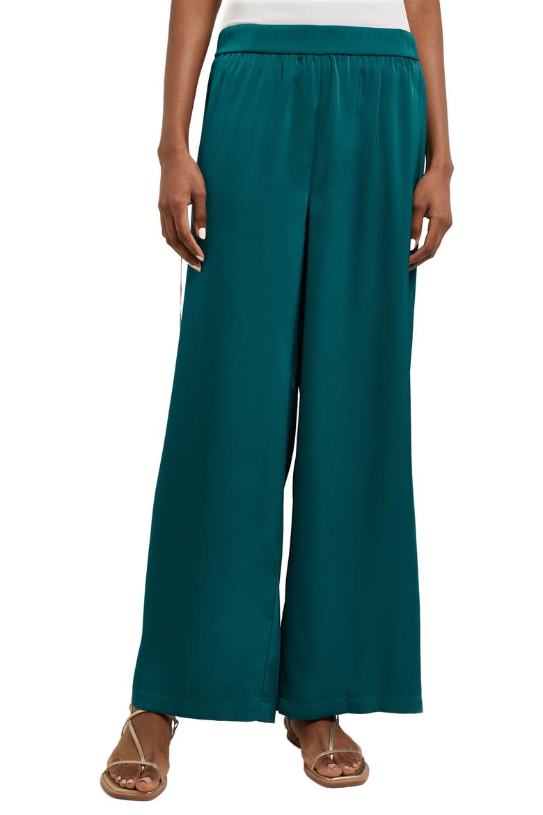 Charmeuse Wide Leg Pants, Main, color, SPRUCE
