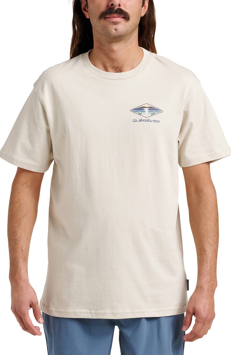 Quiksilver Peak Day Cotton Graphic T-Shirt, Main, color, Moonstruck