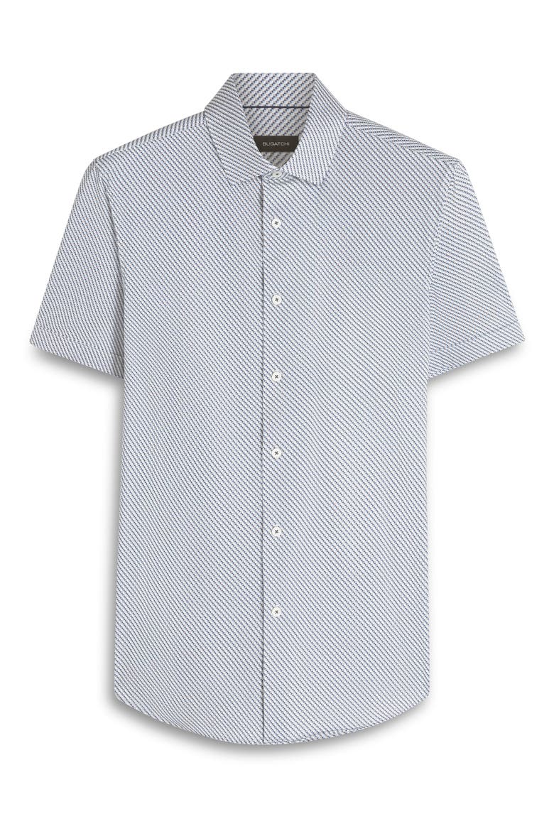 Miles OoohCotton® Geometric Short Sleeve Button-Up Shirt, Alternate, color, RIVIERA