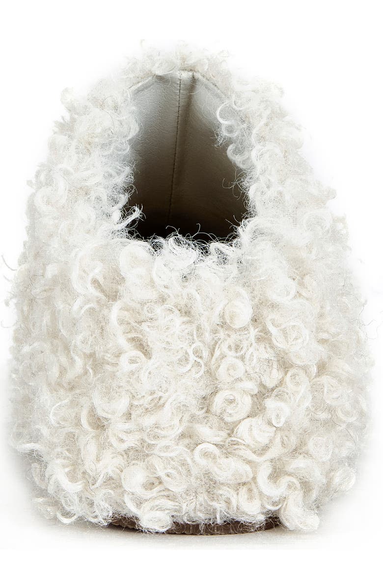 AZALEA WANG Darwin Faux Shearling Clog, Alternate, color, Cream