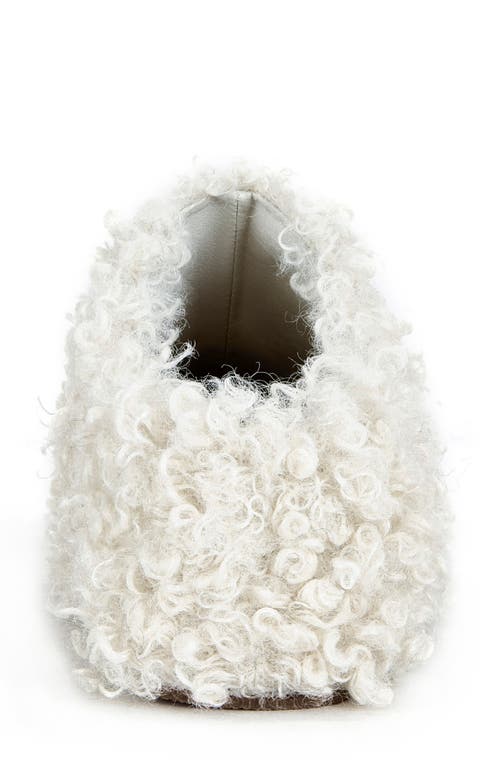 Azalea Wang Darwin Faux Shearling Clog In White
