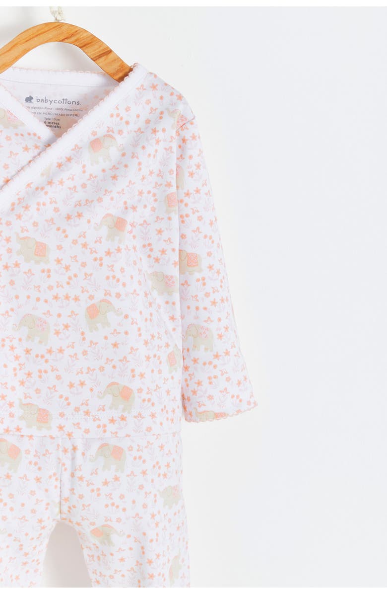 Babycottons Premium Peruvian Pima Cotton Tika Kimono & Pants Set for Infant, Alternate, color, 