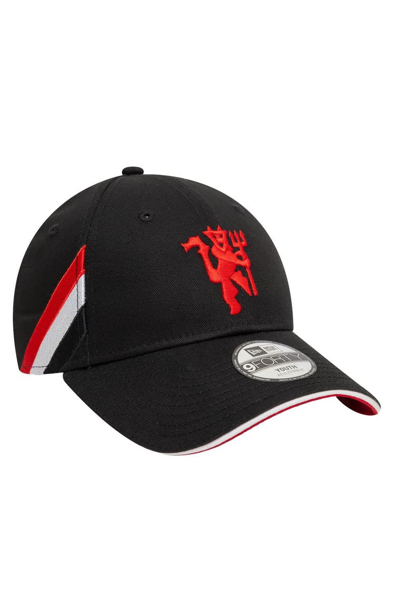 New Era Youth New Era Black Manchester United Flag 9FORTY Adjustable Hat, Alternate, color, 