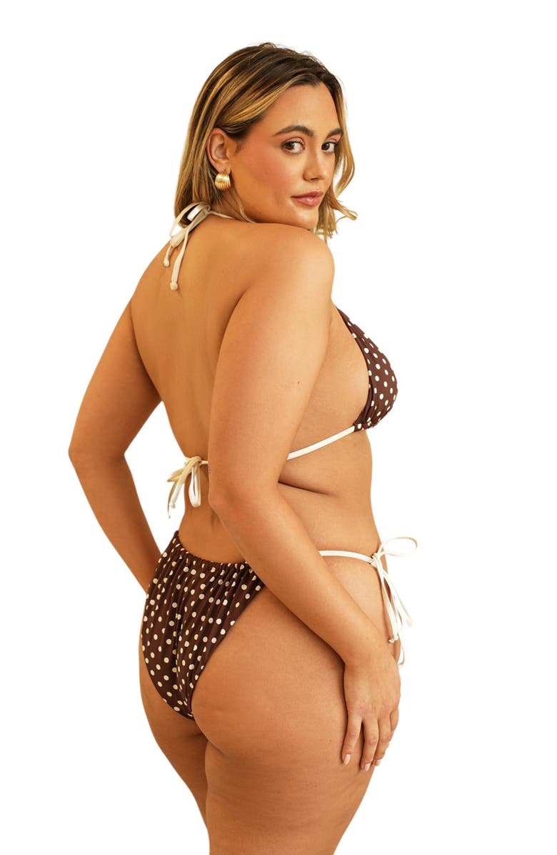 Dippin Daisys Palm Top, Alternate, color, Dotted Brown