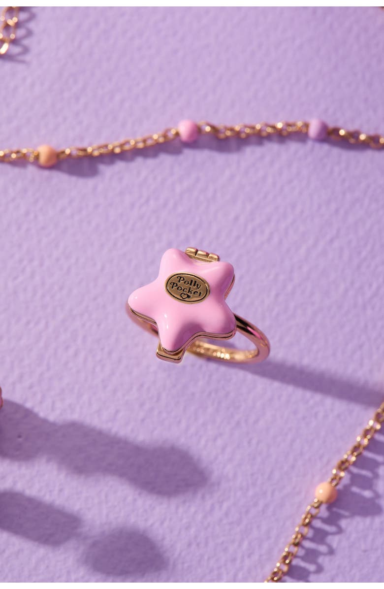 Alex and Ani Polly Pocket Locket Ring, Alternate, color, Gold
