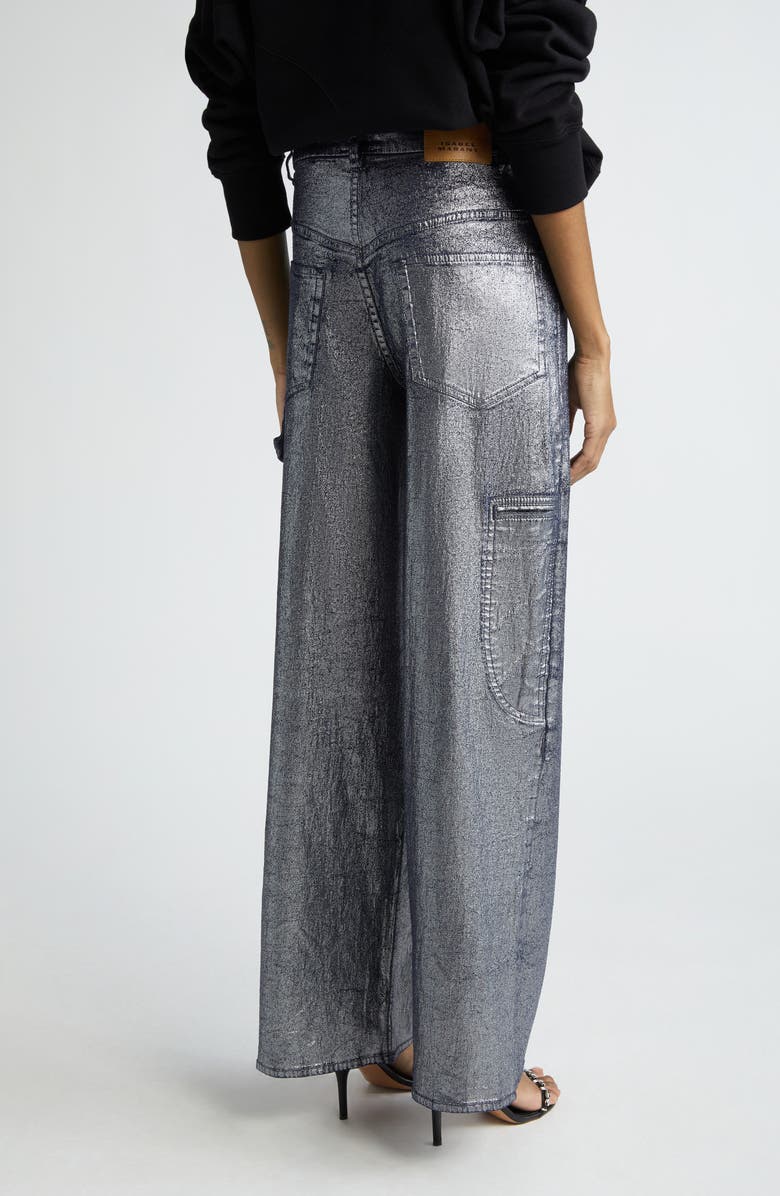 Isabel Marant Étoile Metallic Carpenter Jeans, Alternate, color, 